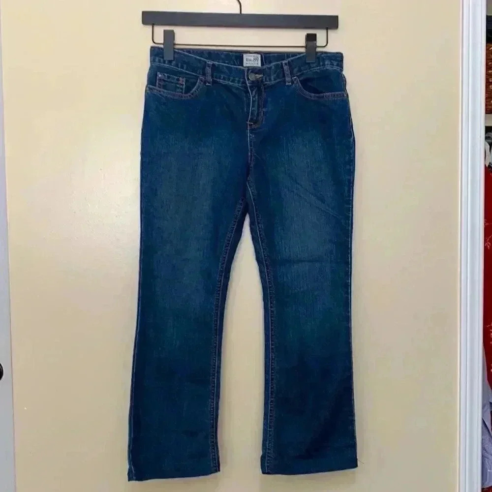 Five for 25 Place medium wash, wide leg, medium rise jeans